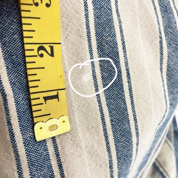 Armani Jeans Wrap Skirt Cotton Ramie Linen Blend Striped - Picture 8 of 8